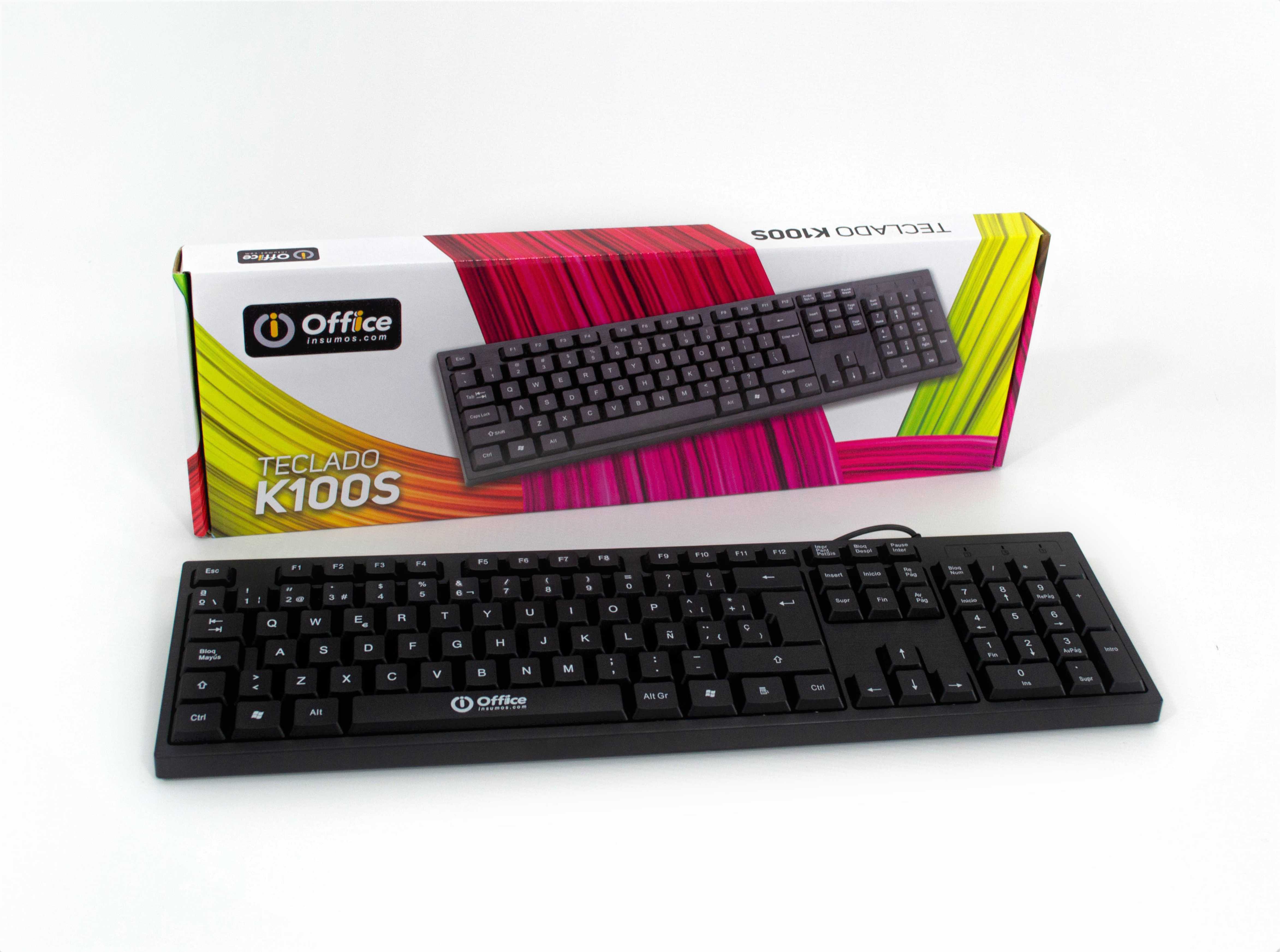 TECLADO USB OFF-K100S OFFICE - TECLADOK100S